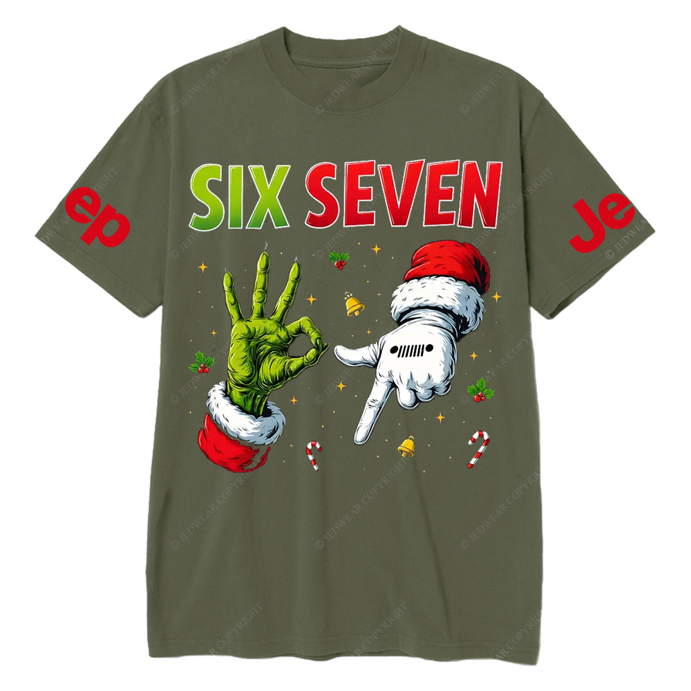 Six Seven Christmas Slang Xmas Meme Funny Number Jp T-Shirt
