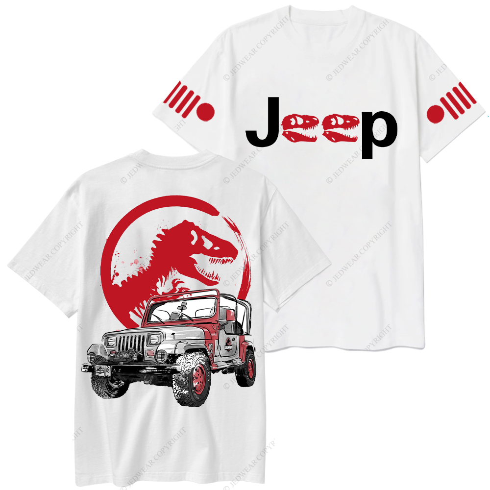 Dinosaur On The Back Of An Off-Road Vehicle Jp T-Shirt