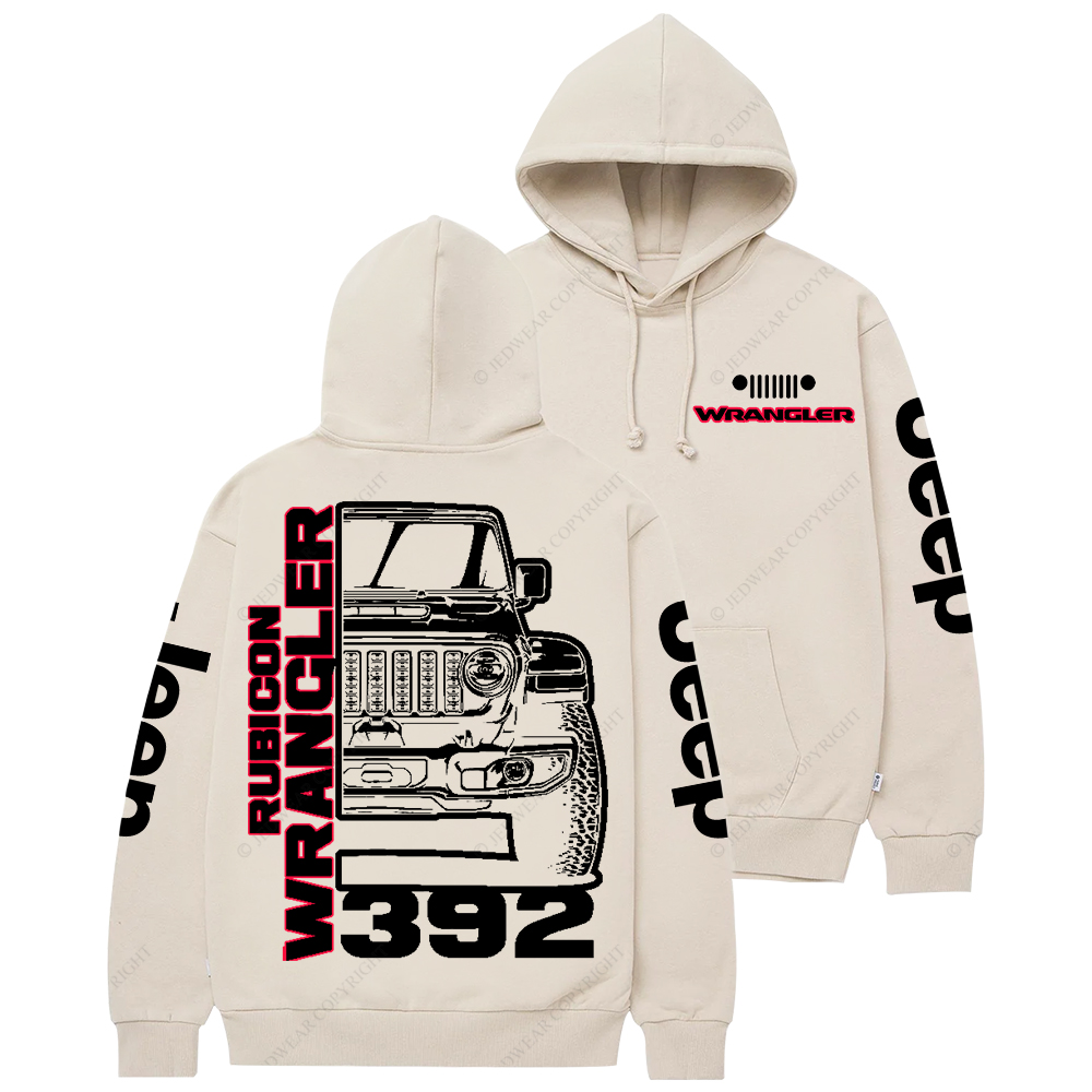 Rubicon Wrangler 392 V8 Trail King Off-Road Muscle Icon Jp Casual Hoodie