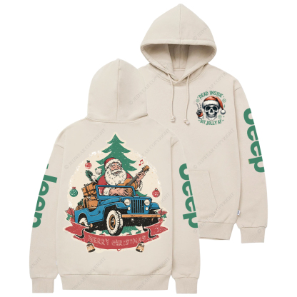 Dead Inside But Jolly Af Merry Christmas Jp Casual Hoodie
