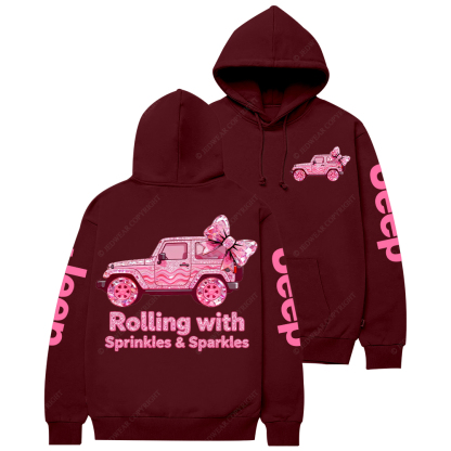 Rolling With Sprinkles Sparkles Candy Style Jp Casual Hoodie