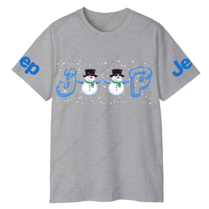 Merry Christmas Snowman Blue Jp T-Shirt