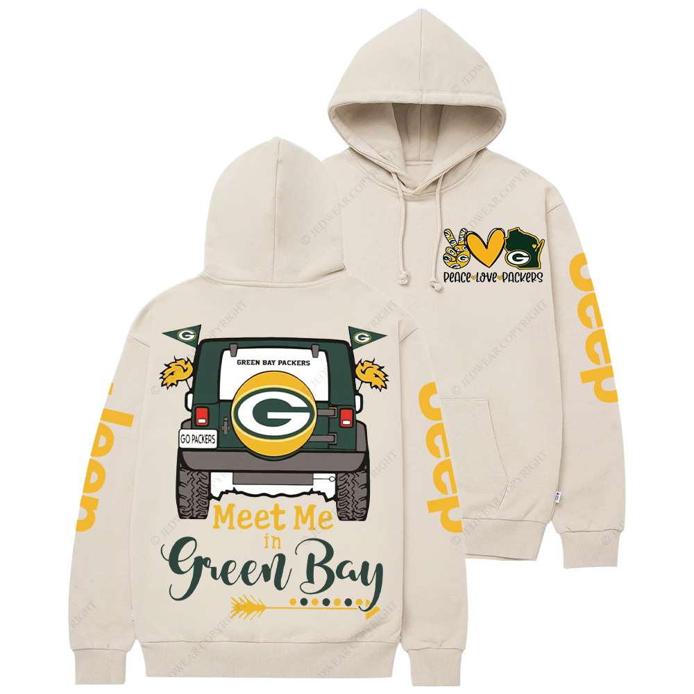 Meet Me In Green Bay Packers Football Jp Casual Hoodie