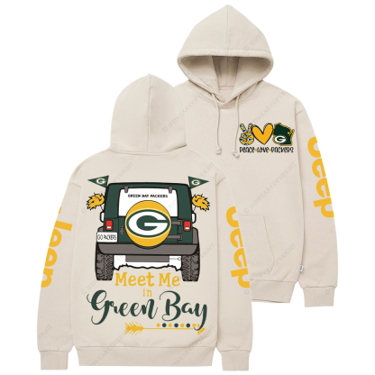 Meet Me In Green Bay Packers Football Jp Casual Hoodie