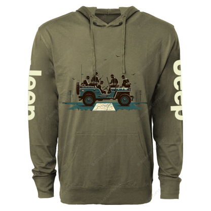 Retro Military Soldiers Jp Lightweight Hoodie