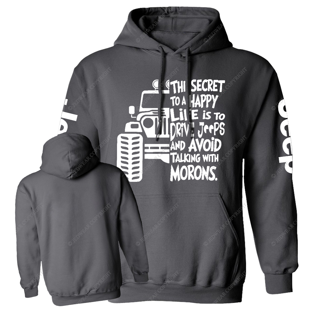 The Secret To A Happy Life Is To Drive Jp Casual Hoodie