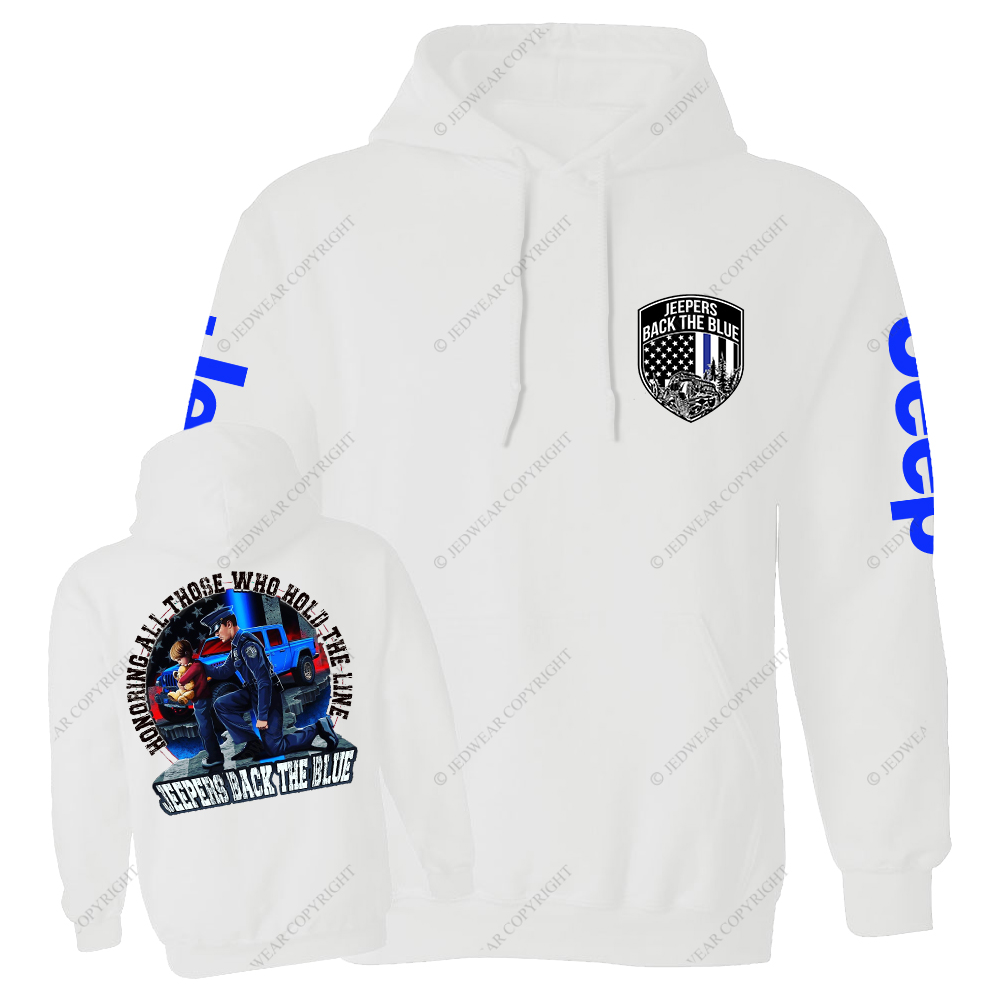 Police Honoring All Those Who Hold The Line Jeepers Back The Blue Jp Casual Hoodie