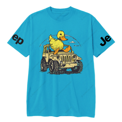 Ducks Clouds Sky 4-Wheeler Car JP T-Shirt