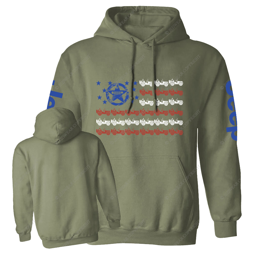 American Flag Military Star Jp Casual Hoodie
