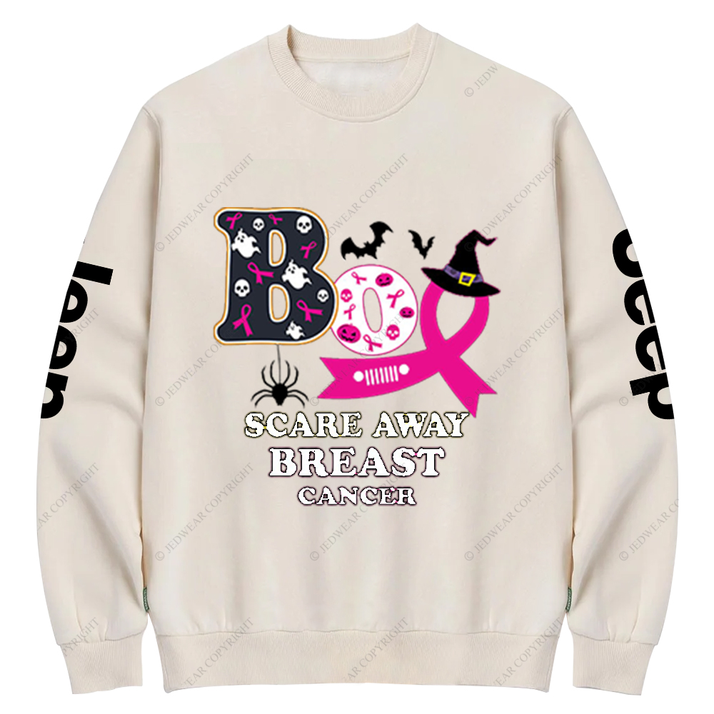 Scare Away Breast Cancer Jp Crew Neck Sweatshirt