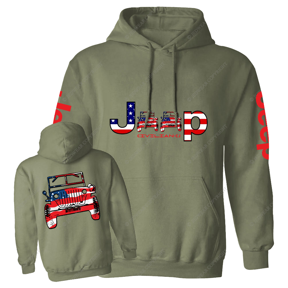 America Flag Car Jp Casual Hoodie