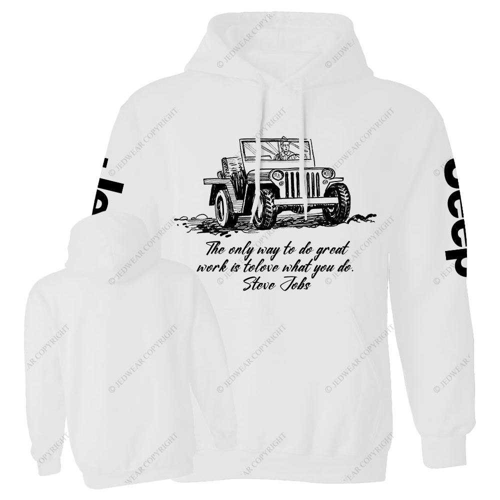Veterans Off-Road Military Vehicle Black And White Drawing Jp Casual Hoodie