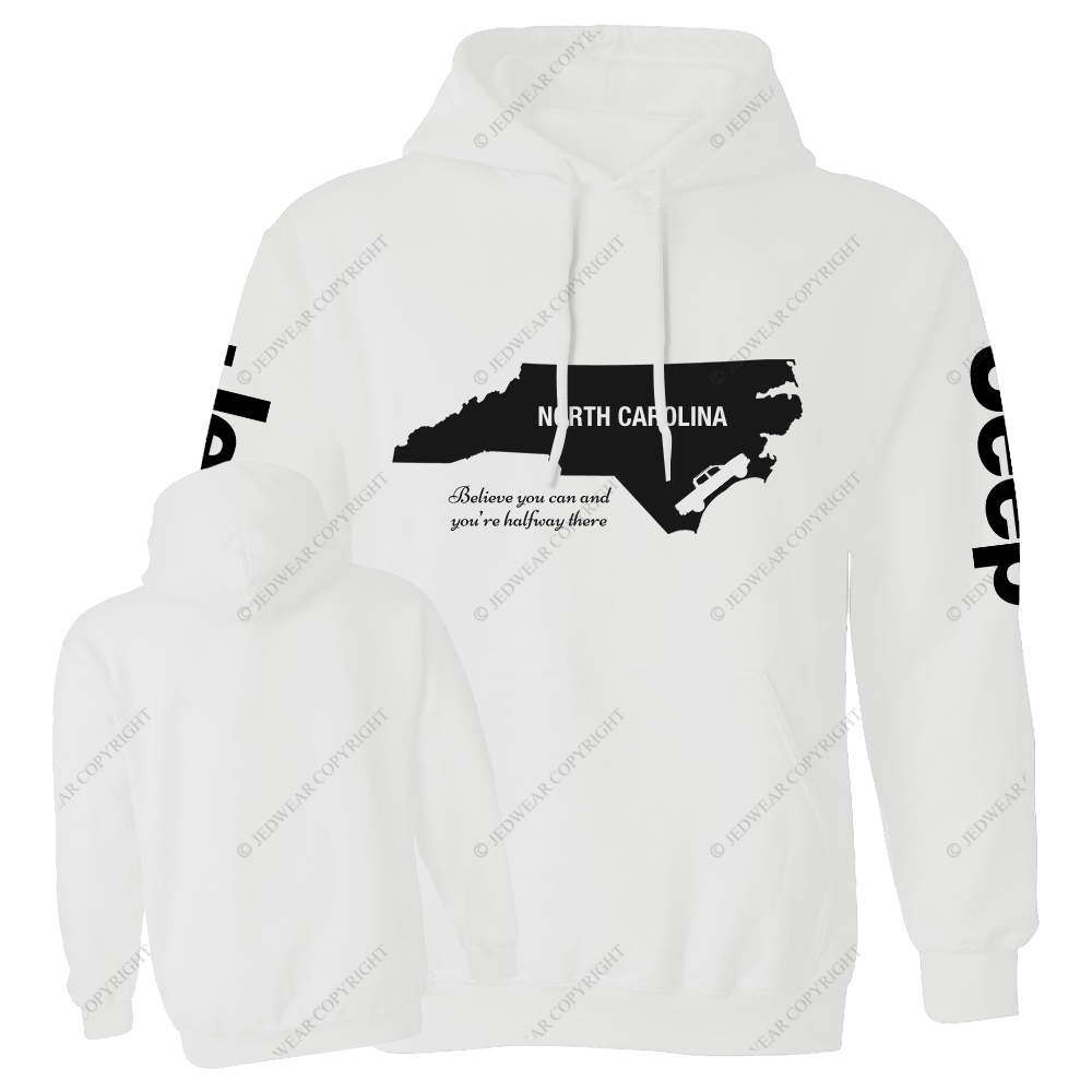 North Carolina State Borders Shape Jp Casual Hoodie