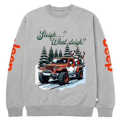 Gladiator Sleigh What Sleigh Christmas Santa Claus Jp Crew Neck Sweatshirt
