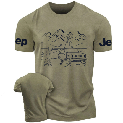 Photographer Standing On The Car Taking Pictures Jp T-Shirt
