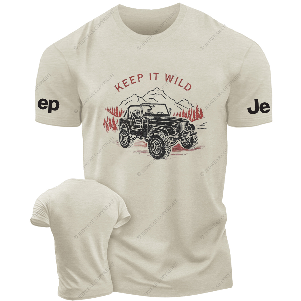 Keep It Wild Trees Mountains Water  Hand Painted  JP T-Shirt