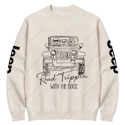 Road Tippin With The Dogs Jp Crew Neck Sweatshirt