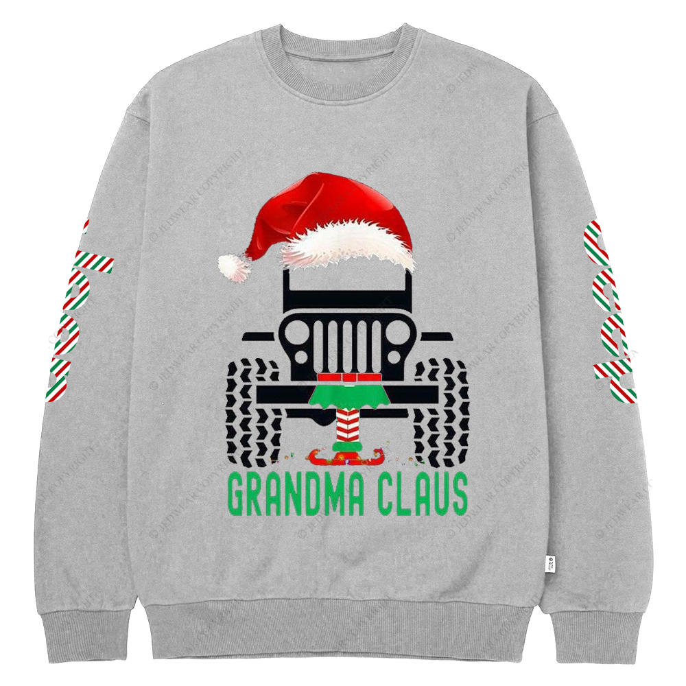 Christmas Grandma Claus Santa Hat Jp Crew Neck Sweatshirt