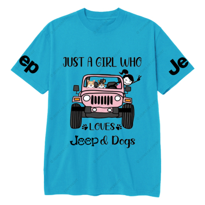 Just A Girl Who Love With Car And Dogs Jp T-Shirt