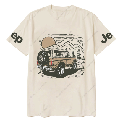 Vintage Off-Road Car In The Mountain Jp T-Shirt
