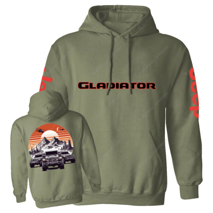 Gladiator Sunset Mountain Silhouette Jp Casual Hoodie