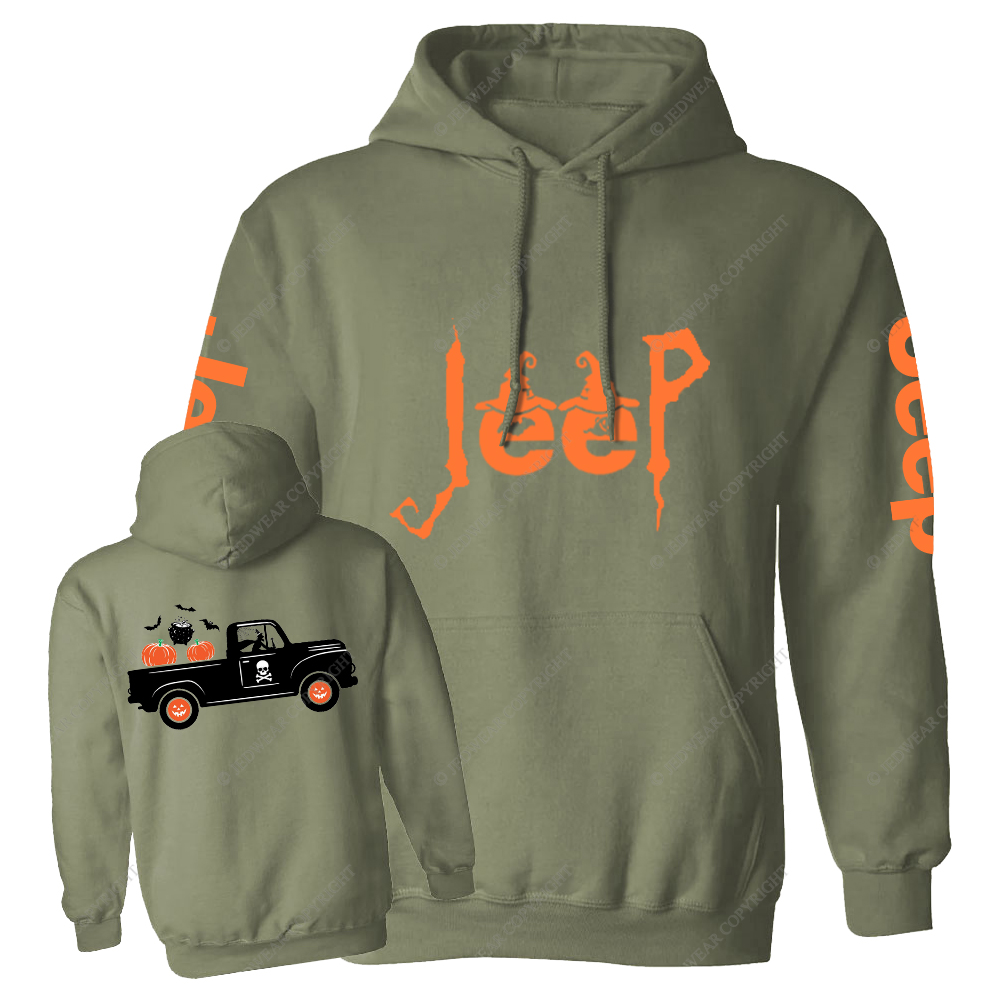 Halloween Truck Pumpkin Witch Jp Casual Hoodie