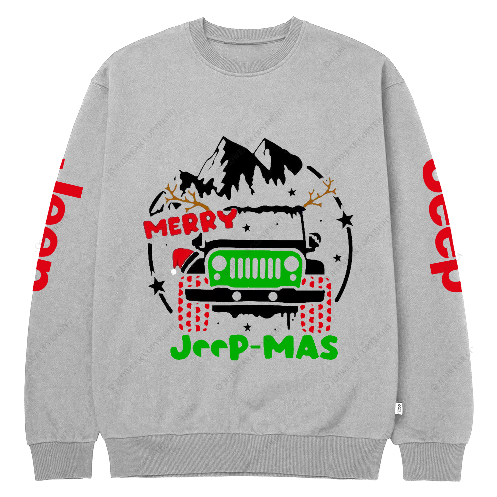 Merry Christmas Mountain Snow Jp Crew Neck Sweatshirt