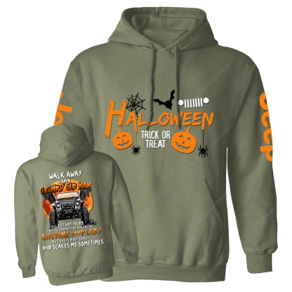 Walk Away Grumpy Old Man But Not Yours Halloween Jp Casual Hoodie
