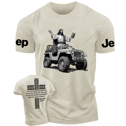 Galatians 5:1 NIV Religion Cross Jesus Bible Wheelmarks Psalm Jp T-Shirt