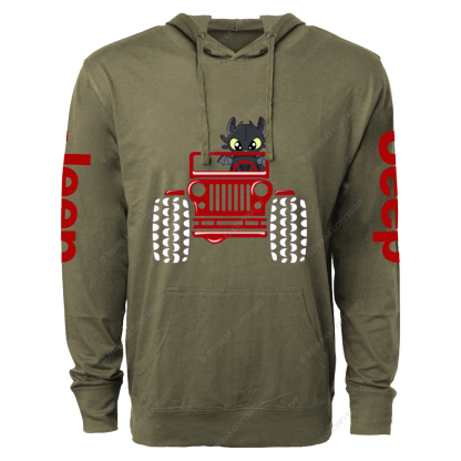 Halloween A Little Bat Is Driving A Car Jp Lightweight Hoodie