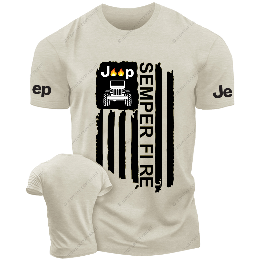 JP American Flag  Semper Fire JP T-Shirt