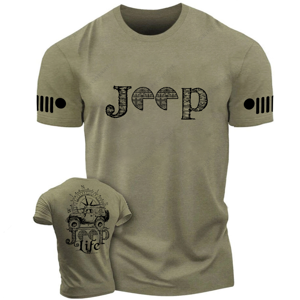Car Life Compass Black And White Sketch Jp T-Shirt