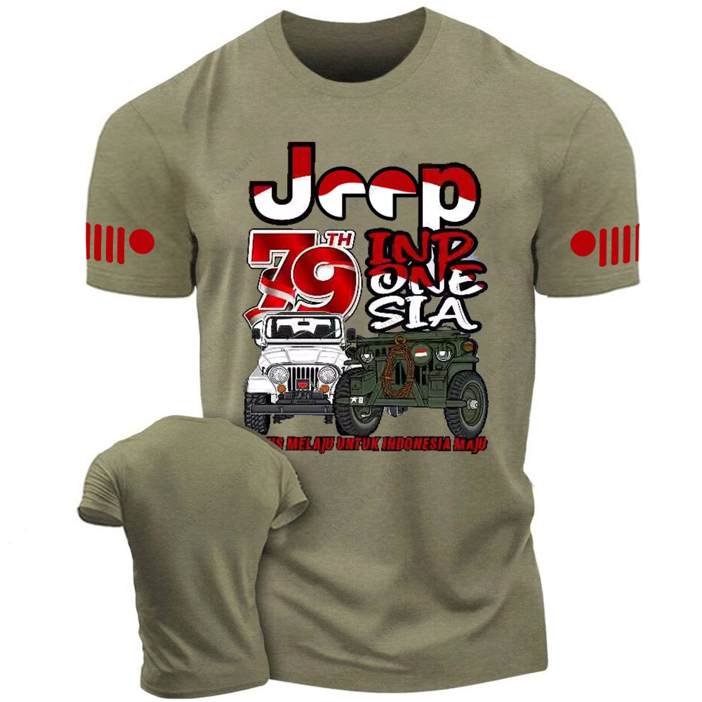Kemerdekaan Indonesia Merdeka 79 Rubicon Willys Wrangler JK CJ7 Jp T-Shirt