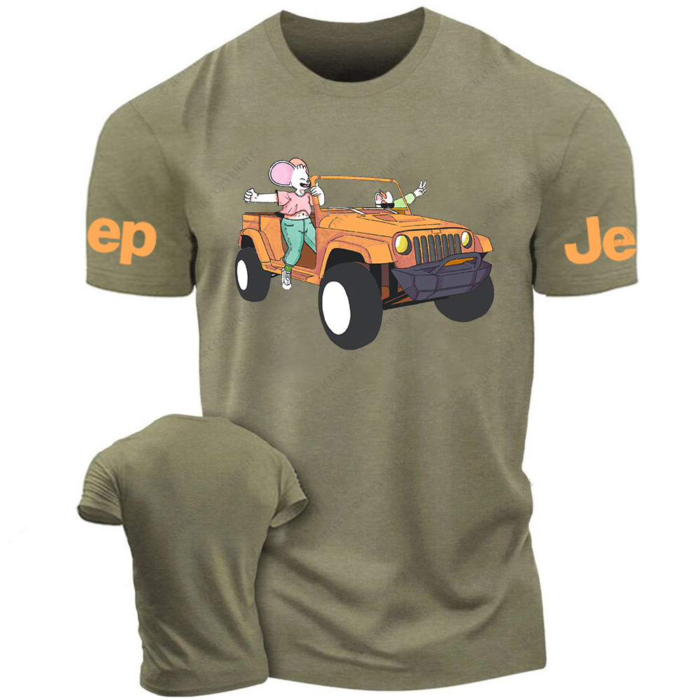 Funny Cute Cartoon Mouse Car Jp T-Shirt