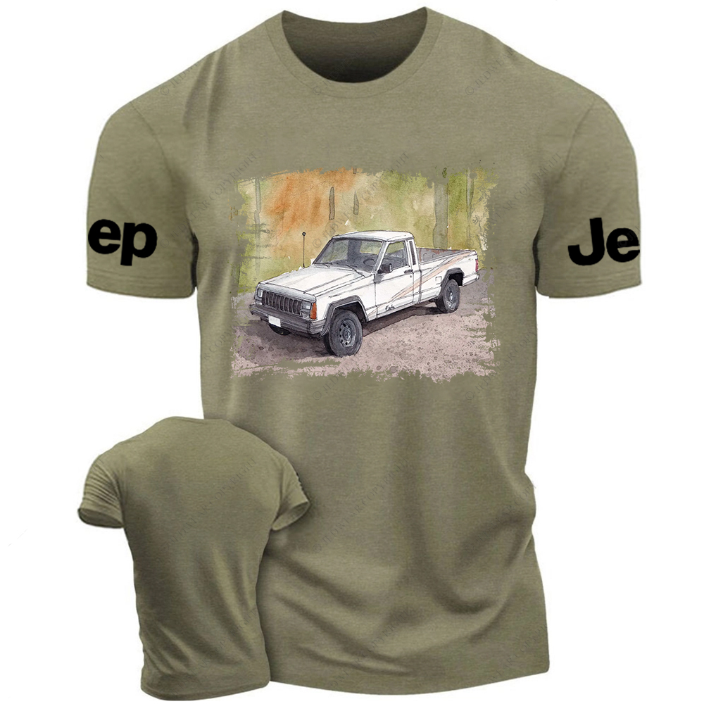Comanche Pickup Truck Watercolor Painting Art Print Jp T-Shirt