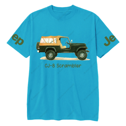 CJ-8 Scrambler Classic Willys Truck Cartoon Watercolor Jp T-Shirt