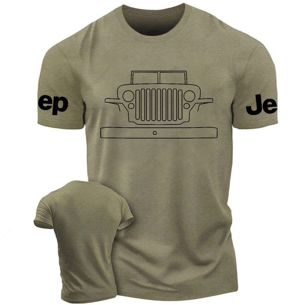 Clipart Line Drawing Off-Road Vehicle Willys Jp T-Shirt