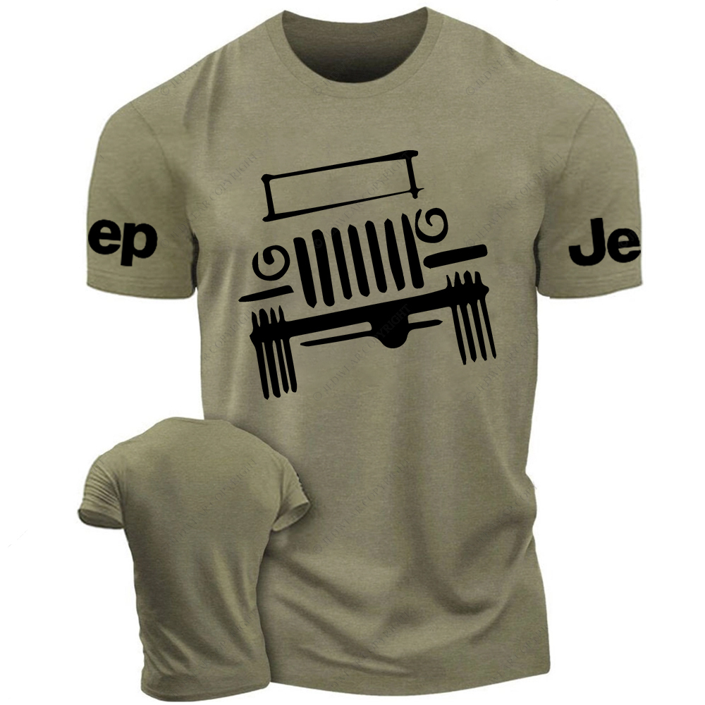 Hand-Painted Line Drawing Off-Road Vehicle Jp T-Shirt