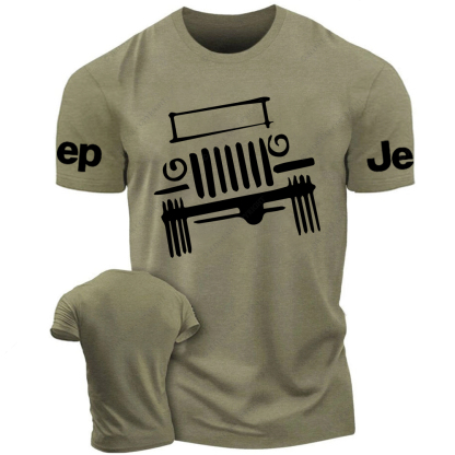 Hand-Painted Line Drawing Off-Road Vehicle Jp T-Shirt