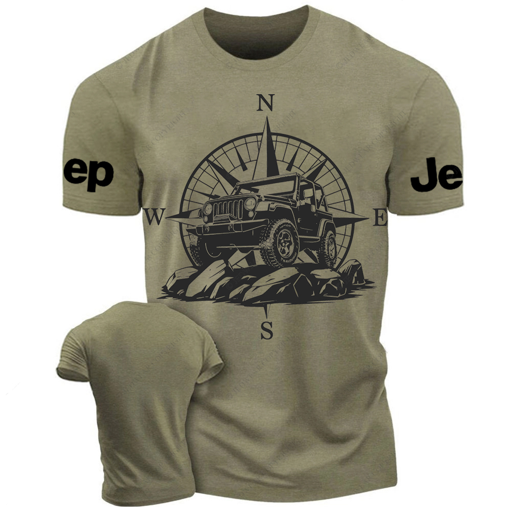 Mountain Compass Silhouette Black And White Sketch Jp T-Shirt