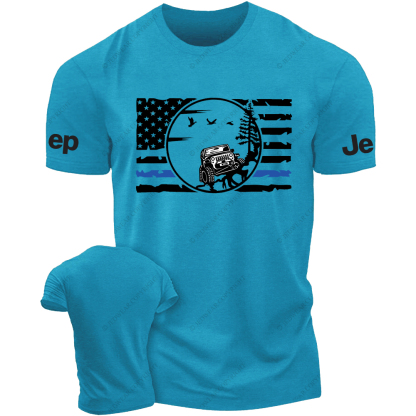 American Flag Dove Of Peace Trees JP T-Shirt