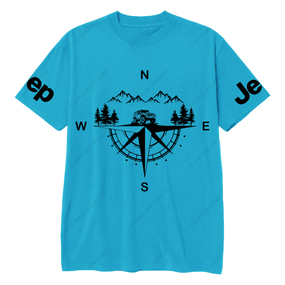 Compass Mountains And Trees Jp T-Shirt