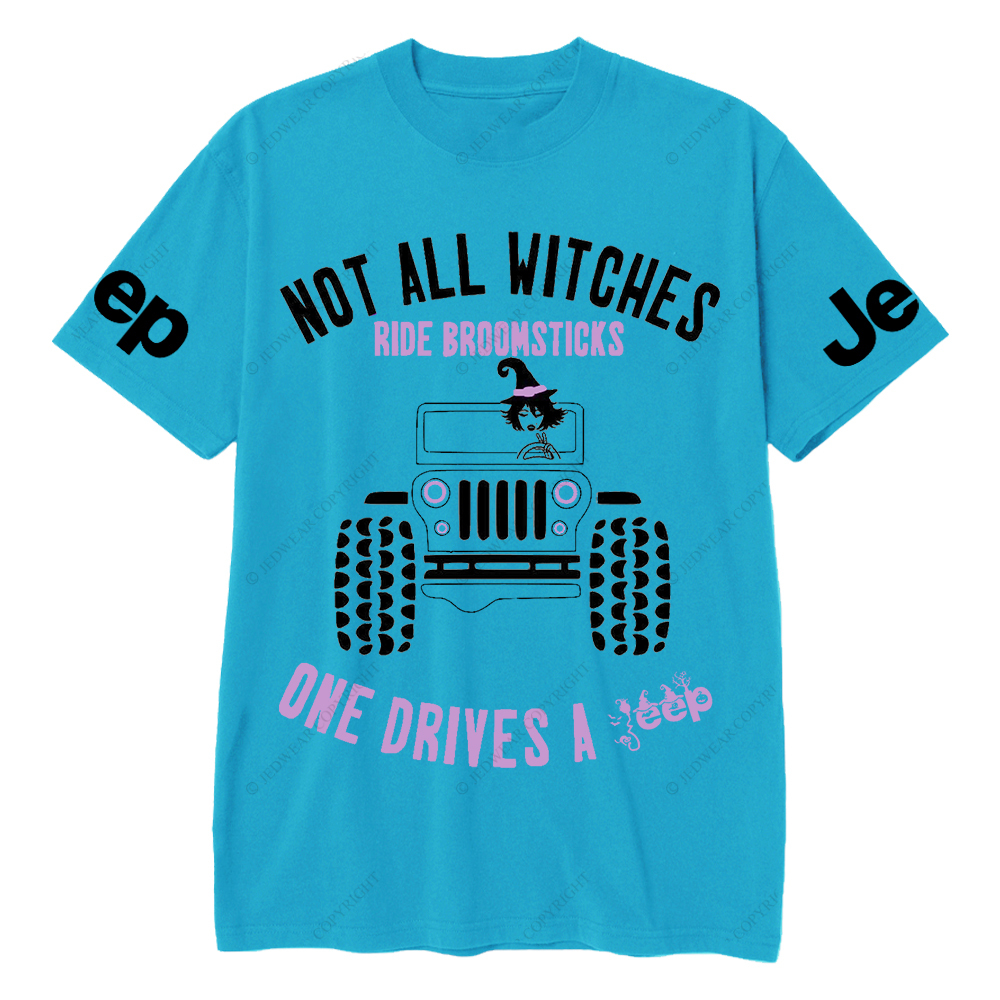 Halloween Not All Witches Ride Broomsticks One Drive A Car Jp T-Shirt