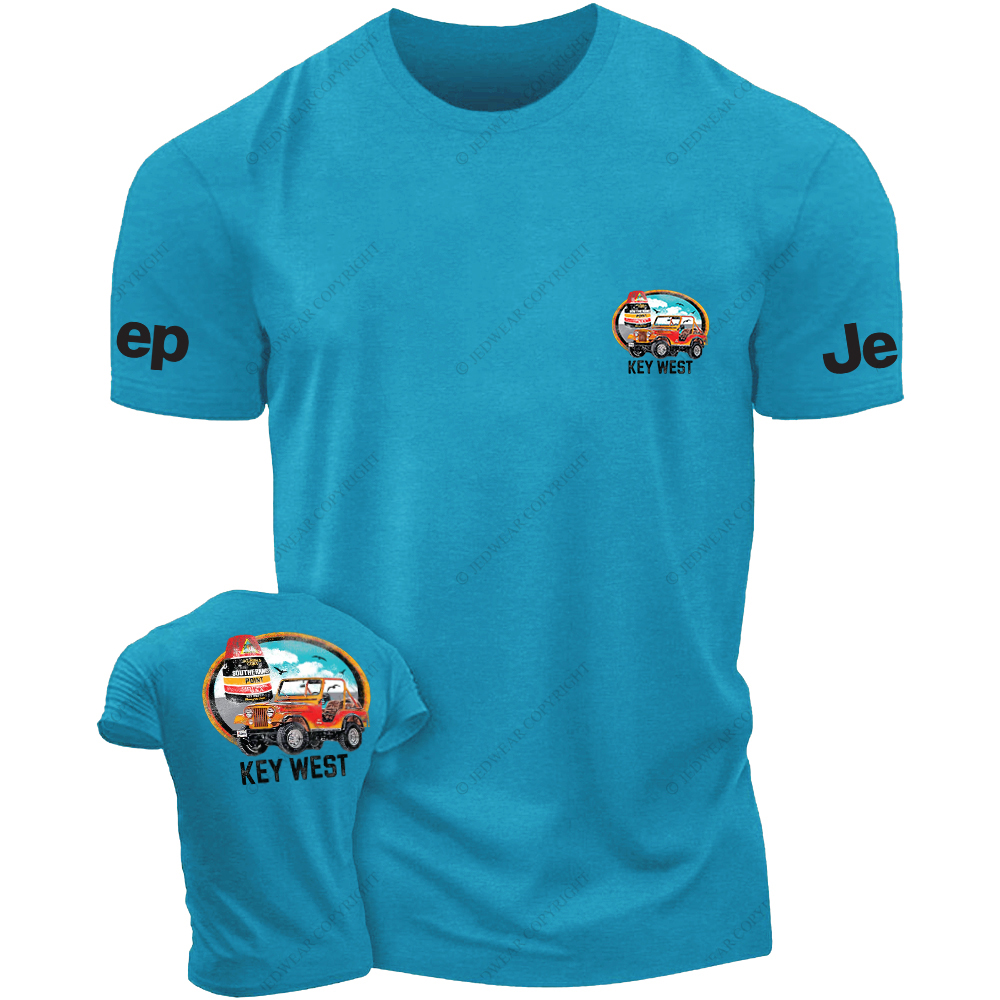 Hawaii Key West Four-wheeler On The Seaside Seagulls Blue Sky JP T-Shirt
