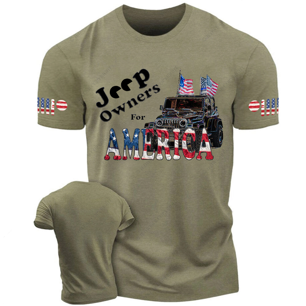 Jp Owners America Flag Art Print Jp T-Shirt