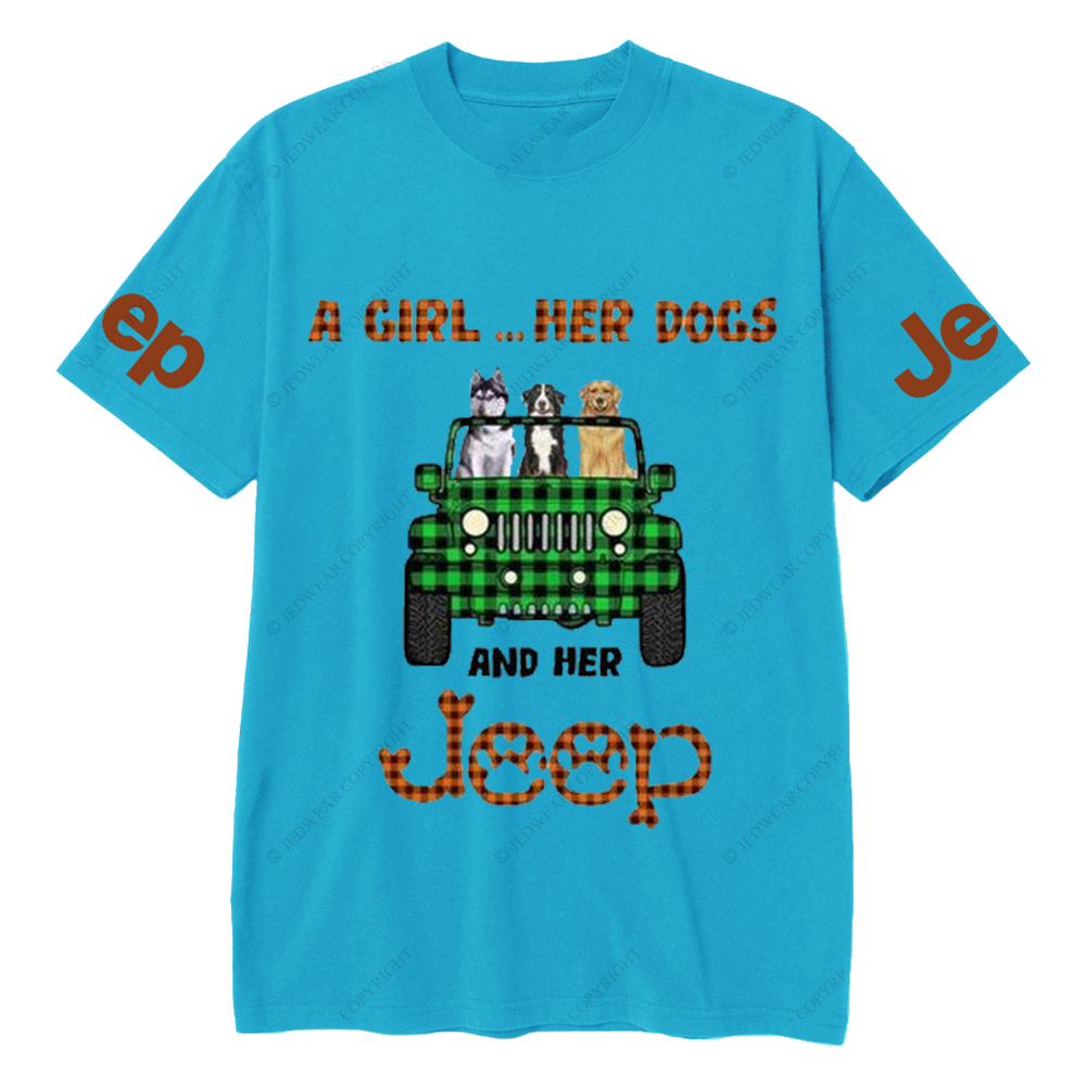 A Girl Her Dog And Her Car Jp T-Shirt