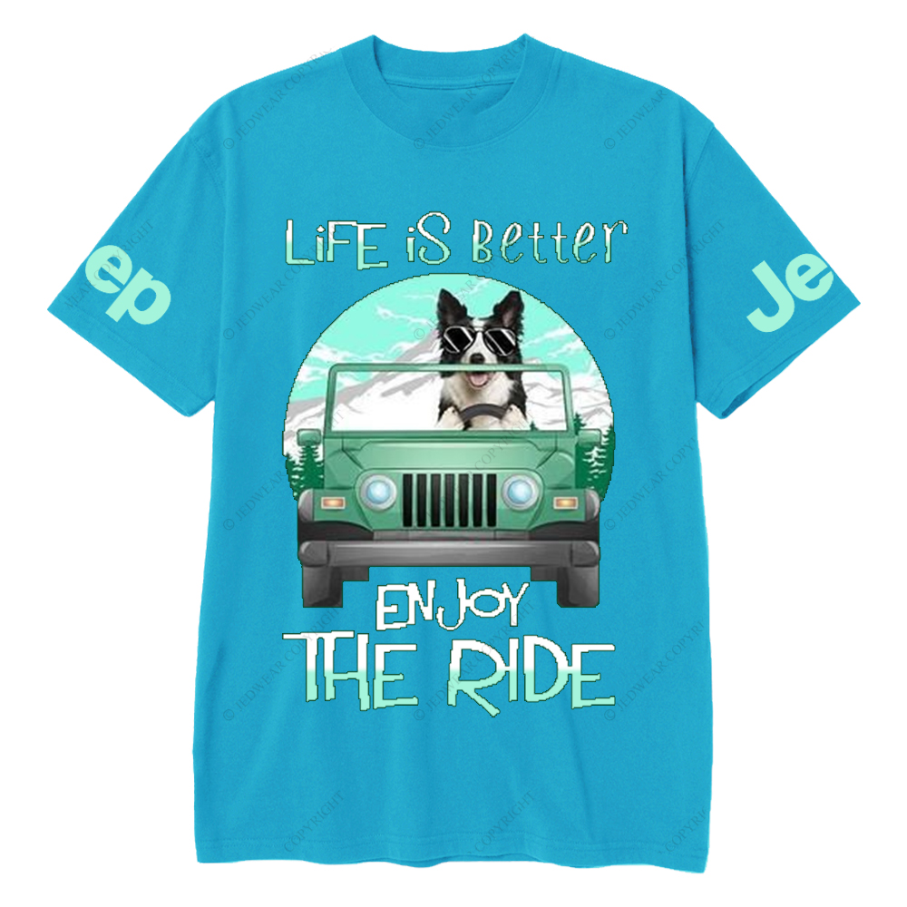 Husky Pet Dog Enjoy The Ride Life Is Better Jp T-Shirt