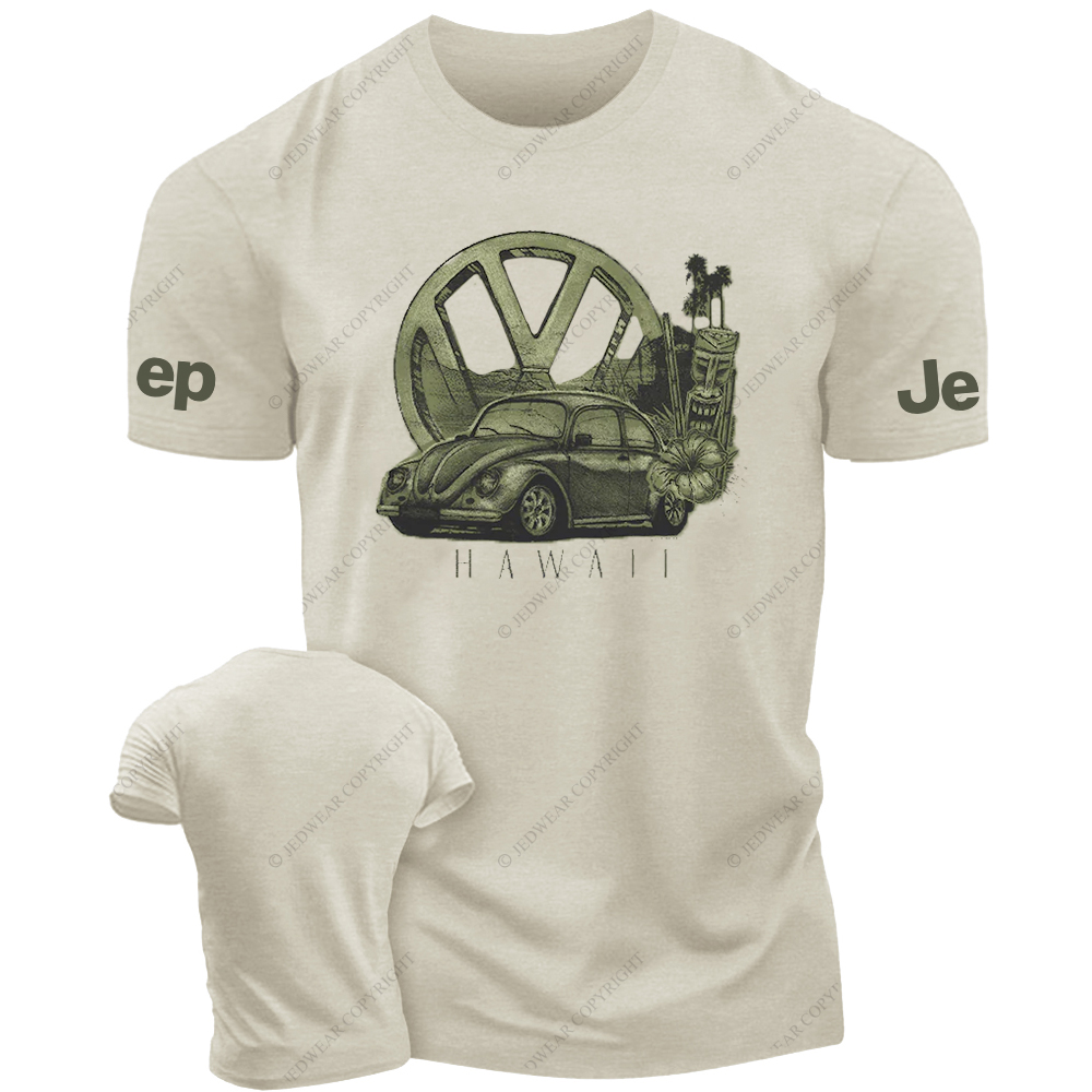 Retro Four Wheeler  Flowers And Grass JP T-Shirt