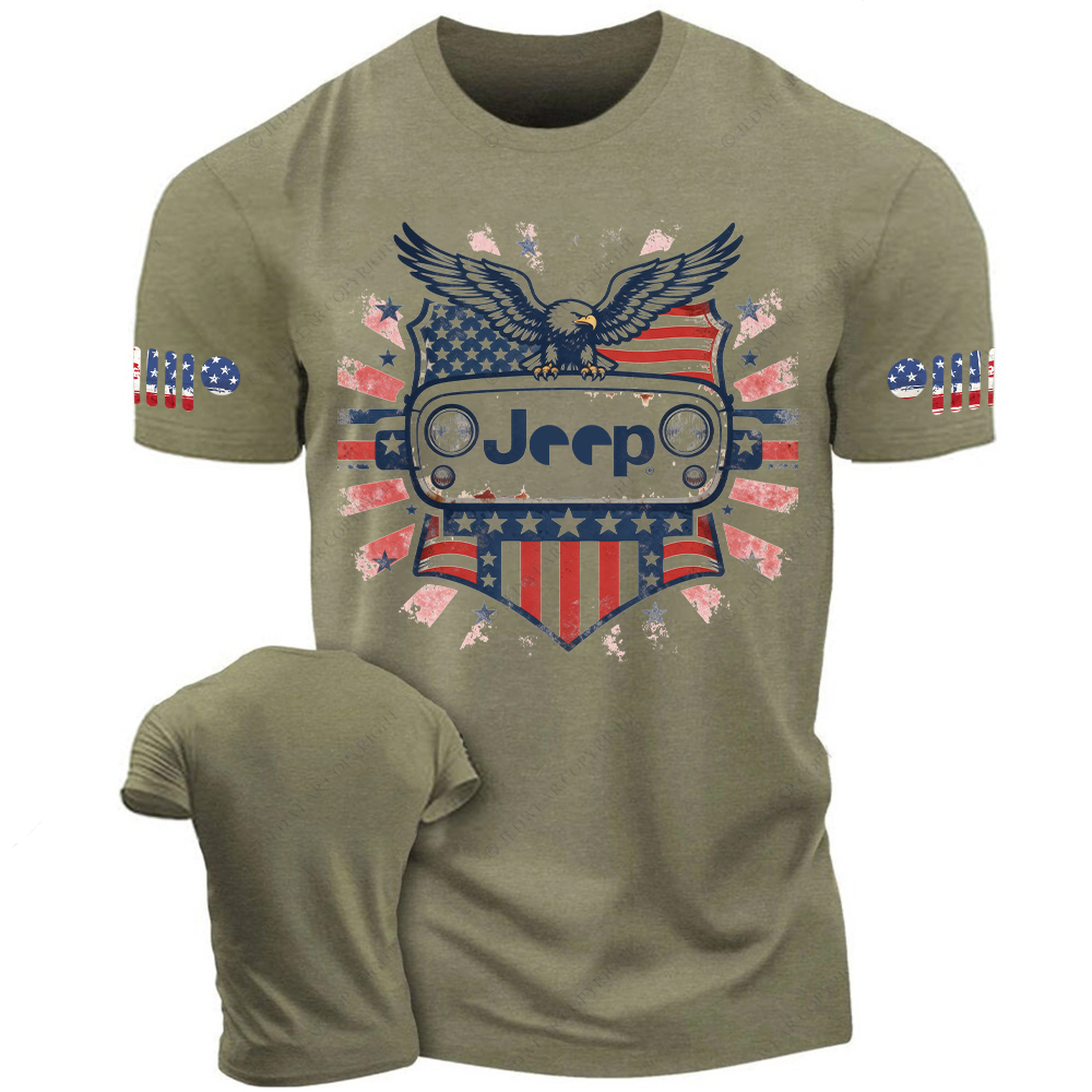 Eagle American Flag Grill Jp T-Shirt