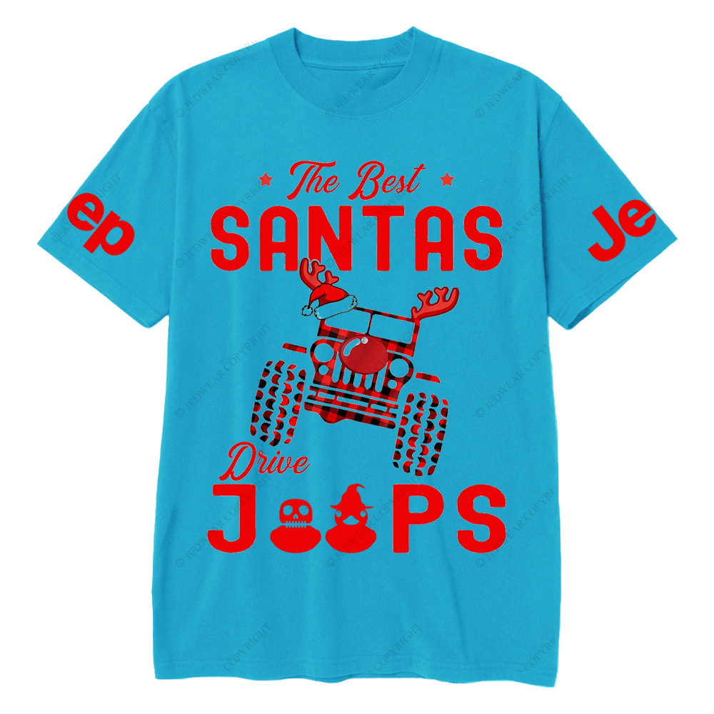 The Best Santas Drive Car Merry Christmas Jp T-Shirt